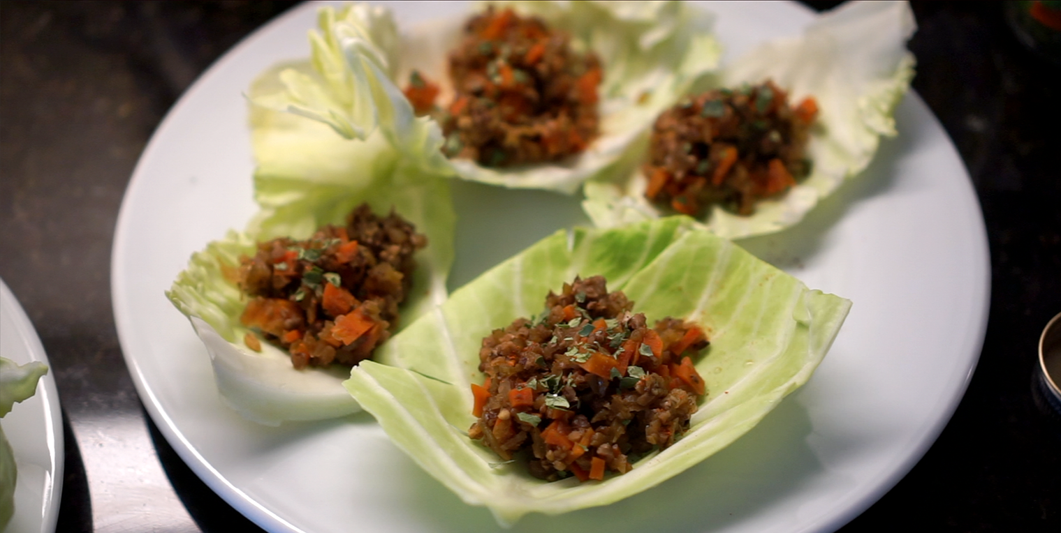 vegetarian thai lettuce wraps