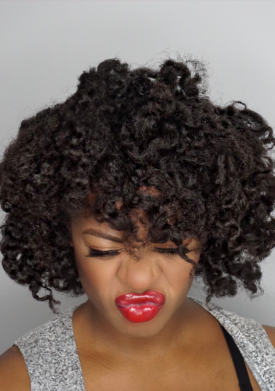 fluffy twist out on 4c natural hair