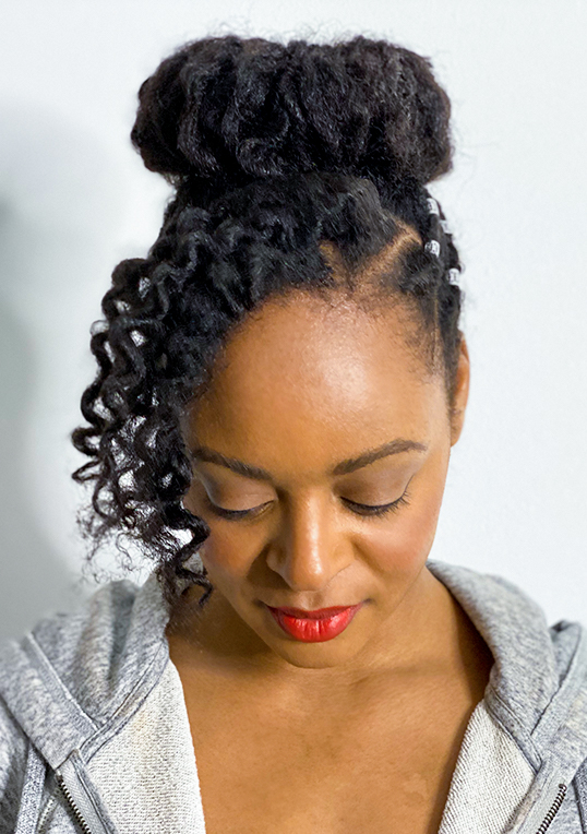 updo on natural hair 4c