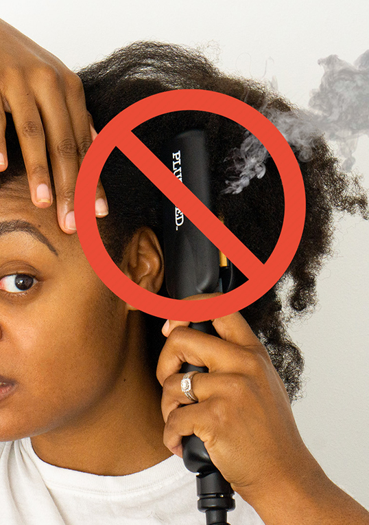 avoid heat damage on natural hair