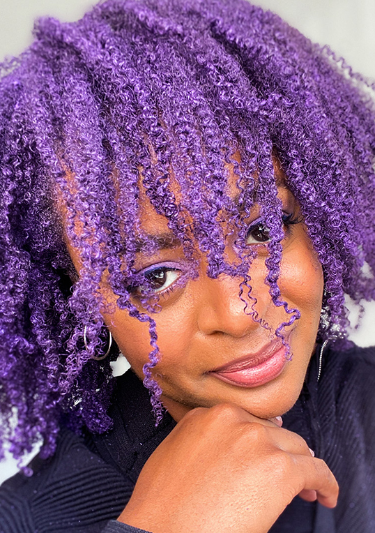 Purple hair on type 4 hair