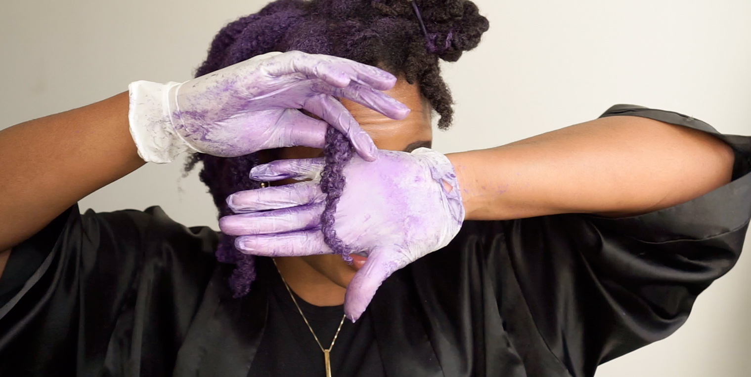 Purple hair wax 4C HAIR